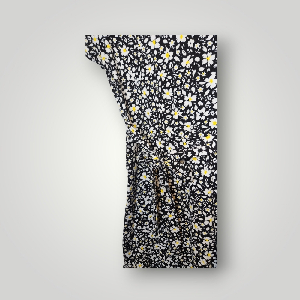 Blue Rain daisy print dress Faux wrap Dress Size Small - Picture 5 of 14